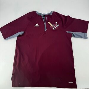 Adidas Men Kansas City T-Bones Baseball Short Sleeve Climalite Jacket Pullover S